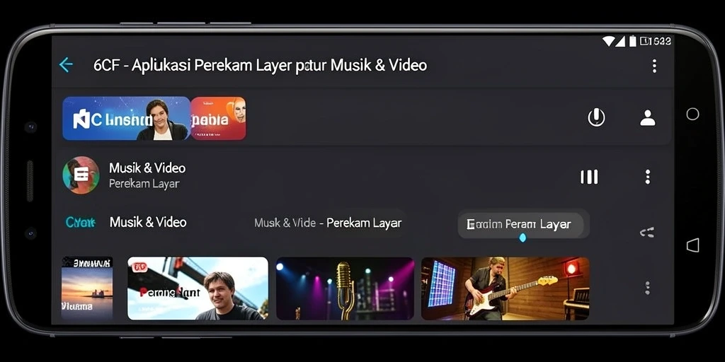 Antarmuka pengguna 6CF untuk perekaman layar yang intuitif dan fungsional.