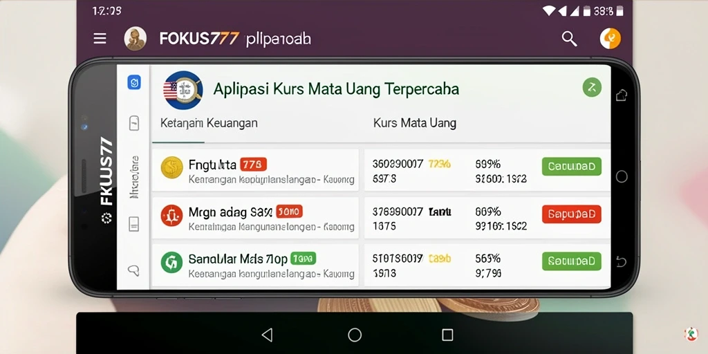Antarmuka FOKUS777 menampilkan kurs mata uang yang jelas dan mudah dipahami.