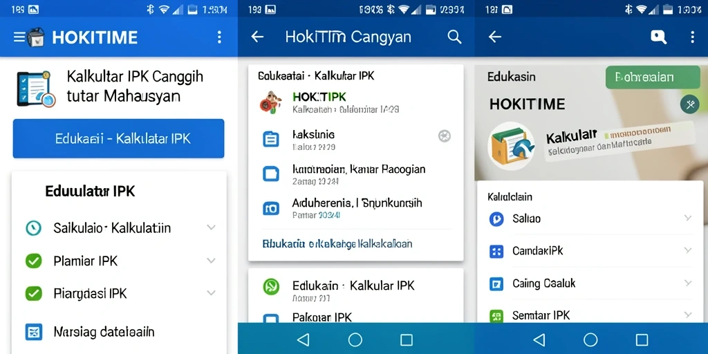 Antarmuka HOKITIME untuk Kalkulator IPK yang intuitif dan efisien.