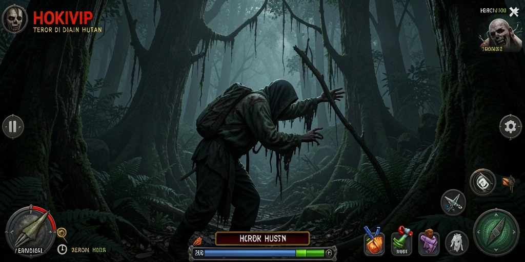 Tampilan menyeramkan dalam gameplay HOKIVIP yang penuh ketegangan.