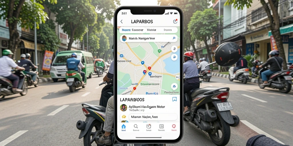 Antarmuka sederhana LAPARBOS untuk navigasi motor yang efektif.