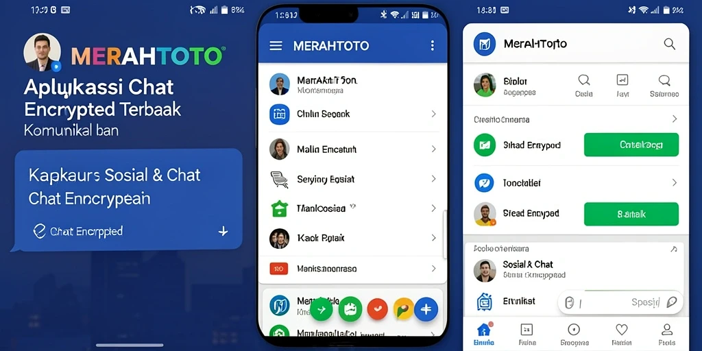 Antarmuka MERAHTOTO yang ramah pengguna dan fitur chat terenkripsi.