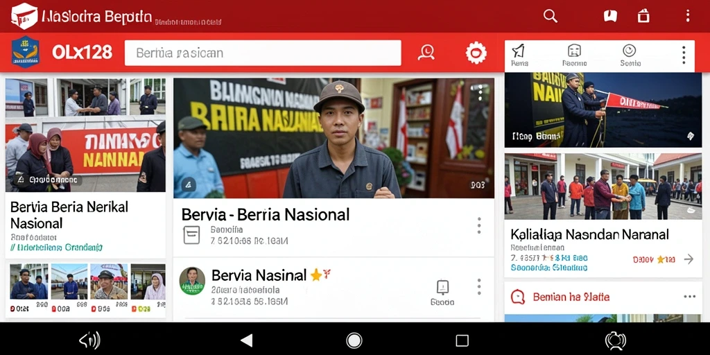 Tampilan utama OLX128 dengan berita nasional terkini.