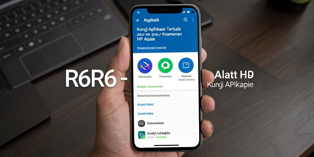 Antarmuka R6R6 menampilkan pengaturan kunci aplikasi yang mudah digunakan.