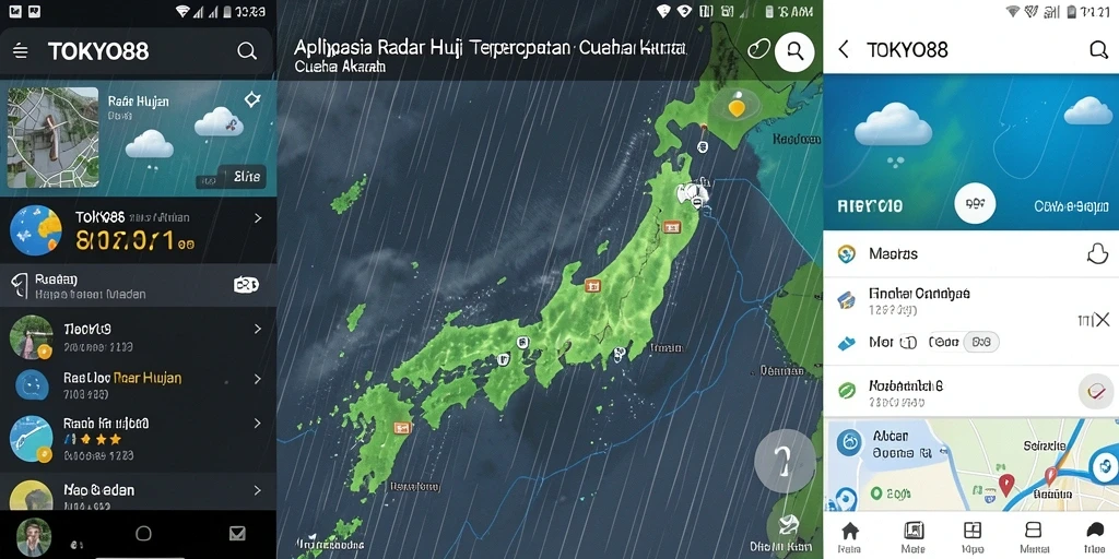 Antarmuka aplikasi TOKYO88 menampilkan radar hujan yang informatif dan mudah digunakan.