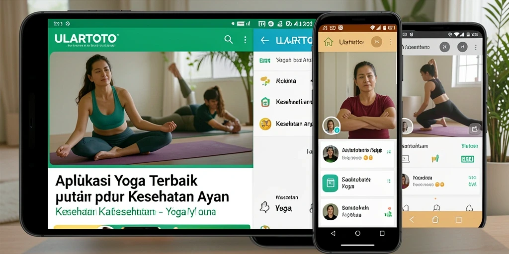 Tampilan aplikasi ULARTOTO menampilkan fitur latihan Yoga yang mudah diakses.
