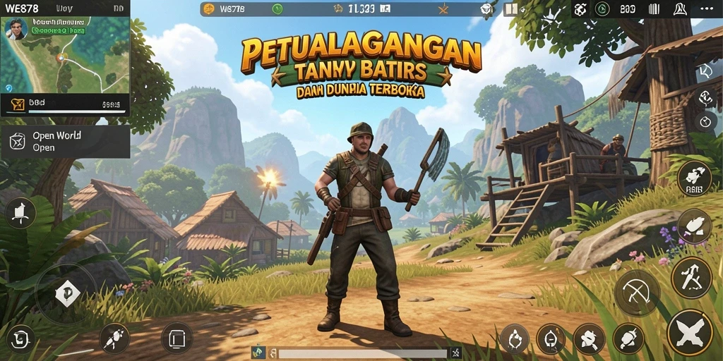 Screenshot WE878 menunjukkan dunia Open World yang luas dan menakjubkan.